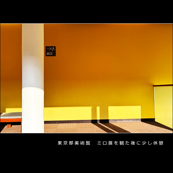 東京都美術館 ミロ展を観た後に少し休憩